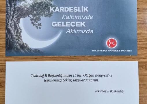 MHP Tekirdağ İl Başkanlığı 15. Olağan Kongresi Yapılıyor