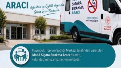Mobil Sigara Bırakma Aracı Hayrabolu’da Hizmet Veriyor