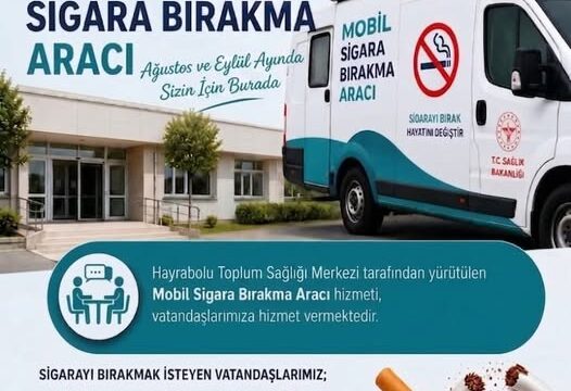 Mobil Sigara Bırakma Aracı Hayrabolu’da Hizmet Veriyor