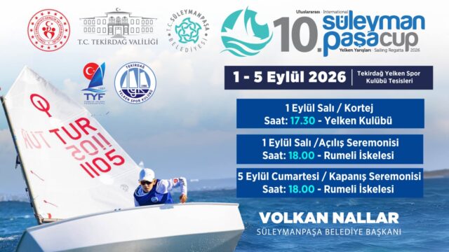 Süleymanpaşa CUP Yelken Yarışları Başlıyor