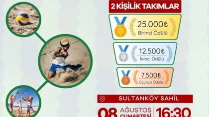 Sultanköy Sahili’nde Ödüllü Plaj Voleybolu Heyecanı