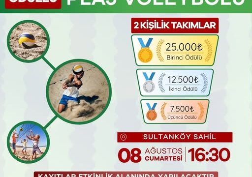 Sultanköy Sahili’nde Ödüllü Plaj Voleybolu Heyecanı