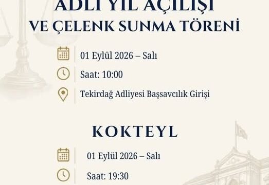 TEKİRDAĞ BAROSU’NDAN ADLİ YIL AÇILIŞI İÇİN ÇELENK TÖRENİ VE KOKTEYL