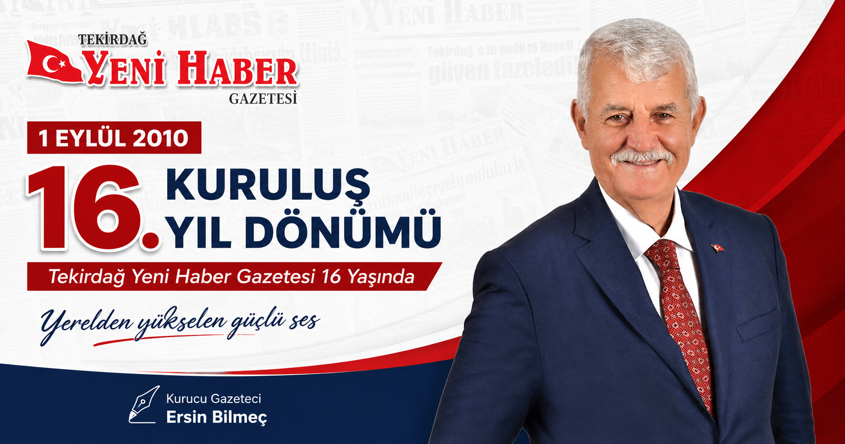 Tekirdağ Yeni Haber Gazetesi 16. Kuruluş Yıl Dönümünü Kutluyor
