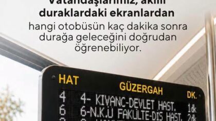 Tekirdağ’da Akıllı Duraklarla Bekleme Süresi Kolayca Öğreniliyor