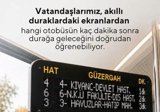Tekirdağ’da Akıllı Duraklarla Bekleme Süresi Kolayca Öğreniliyor