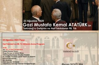 Tekirdağ’da Harf İnkılabı’nın 98. Yılı Özel Programla Anılacak