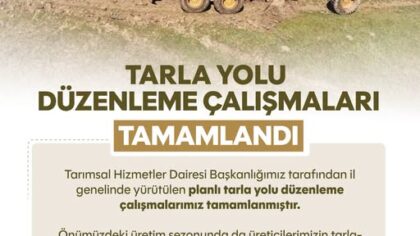TEKİRDAĞ’DA TARLA YOLLARI ÜRETİME HAZIRLANDI