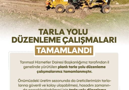 TEKİRDAĞ’DA TARLA YOLLARI ÜRETİME HAZIRLANDI