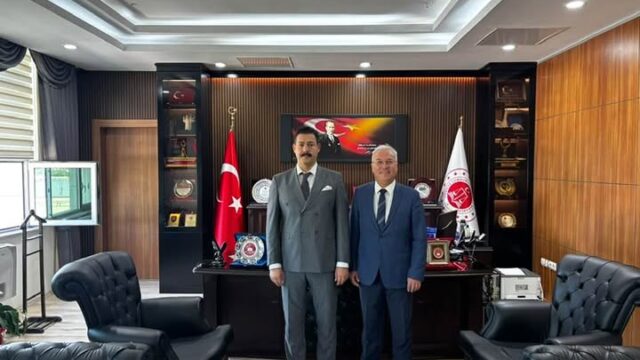 Tıp Fakültesi Dekanı Gültekin’den Başsavcı Yücel’e Hayırlı Olsun Ziyareti