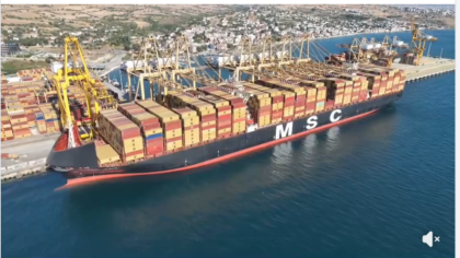 Asyaport’ta Türkiye Rekoru: Tek Gemi Uğrağında 22 Bin 896 TEU Konteyner Elleçlendi