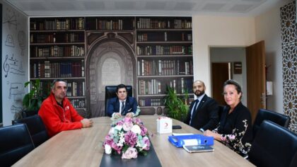 Kızılay Tekirdağ Şube Başkanı Mustafa Kasım Karakuş, İl Millî Eğitim Müdürü Dr. Aziz Yeniyol’u Ziyaret Etti