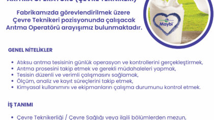 MAYBİ, ARITMA OPERATÖRÜ ARIYOR