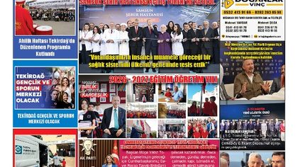 Tekirdağ Yeni Haber Gazetesi 586.Sayı Çıktı