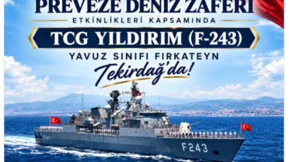 TCG Yıldırım Fırkateyni Tekirdağ’da Ziyarete Açılıyor