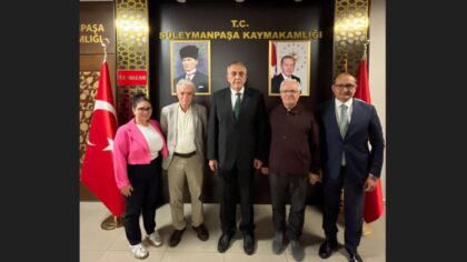Süleymanpaşa kaymakamı Mahmut Nedim TUNÇER, Namık Kemal Evi Başkanı Sezai KURT…