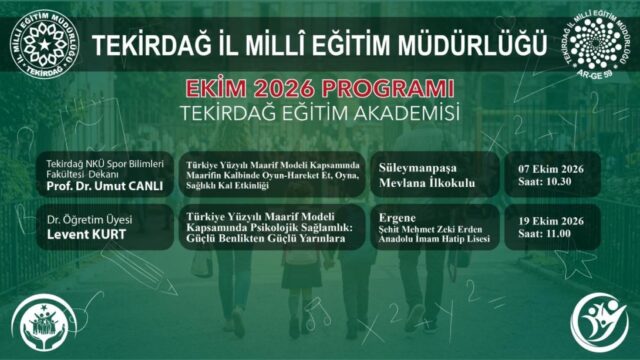 Tekirdağ Eğitim Akademisi Ekim Ayı Etkinlikleri