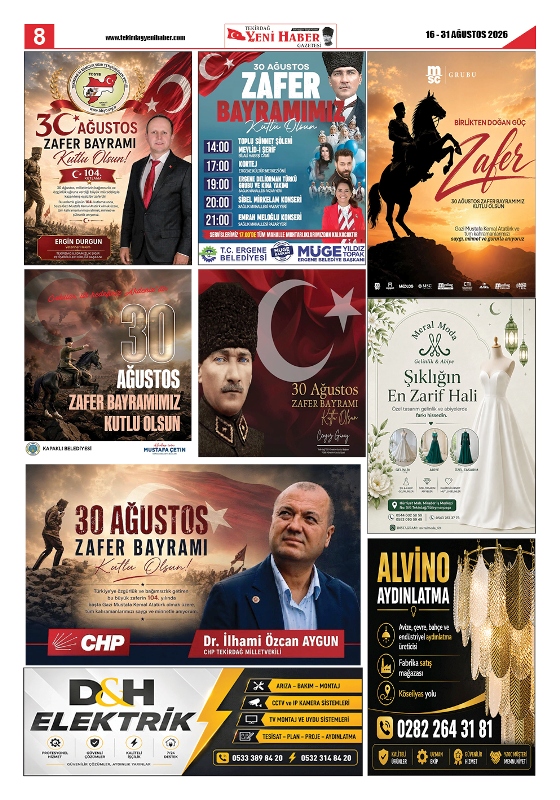 Tekirdağ Yeni Haber Gazetesi 585.Sayı Çıktı