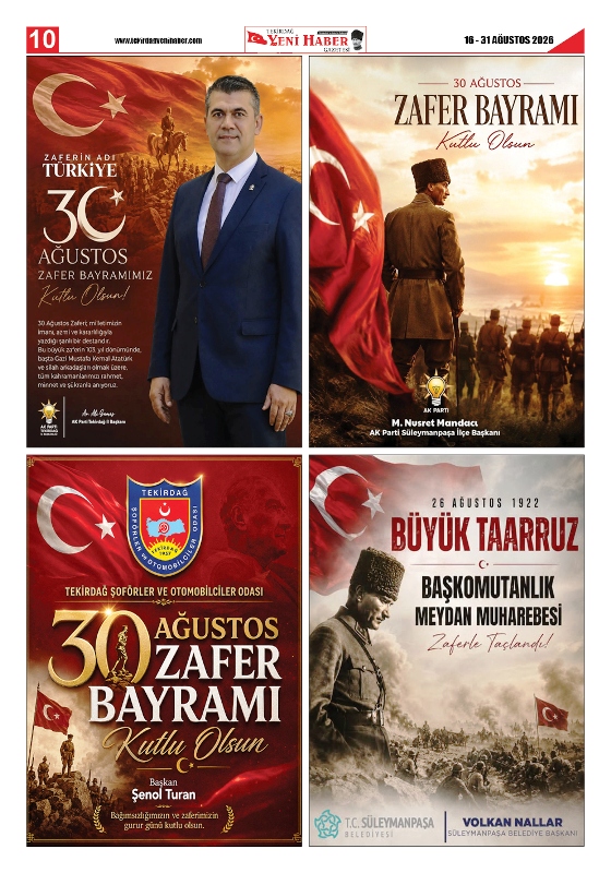Tekirdağ Yeni Haber Gazetesi 585.Sayı Çıktı