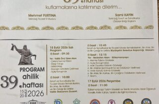 Tekirdağ’da 39. Ahilik Haftası Kutlamaları 15 Eylül’de Başlıyor