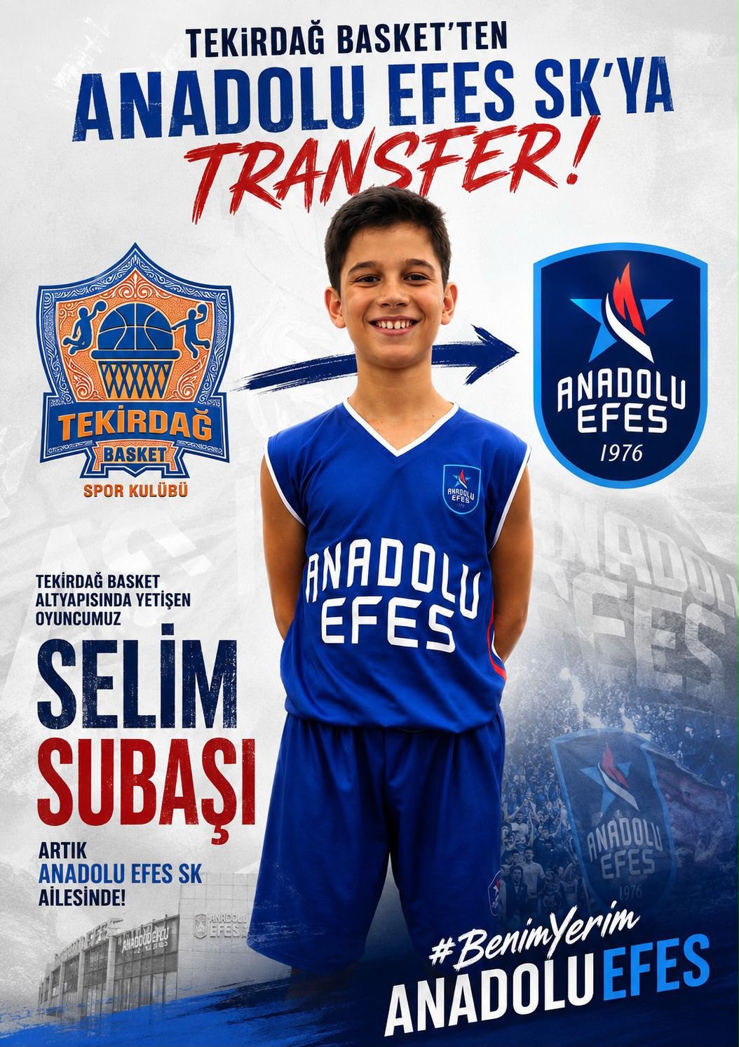 TEKİRDAĞLI SELİM SUBAŞI’NIN YENİ ADRESİ ANADOLU EFES
