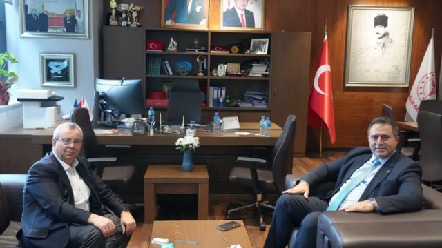 Hayrabolu Hüseyin Korkmaz Anadolu Lisesi Müdürü Lütfüoğlu’ndan Başhekim Tabakoğlu’na Ziyaret