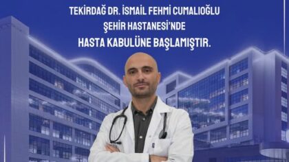 Tekirdağ Şehir Hastanesi’nin Hekim Kadrosuna Yeni Uzman