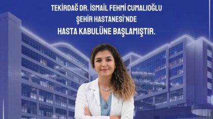 Tekirdağ Şehir Hastanesi’ne Yeni Fizik Tedavi ve Rehabilitasyon Uzmanı