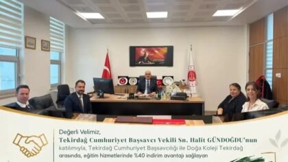 Tekirdağ Doğa Koleji ile Cumhuriyet Başsavcılığı Arasında Eğitim Protokolü