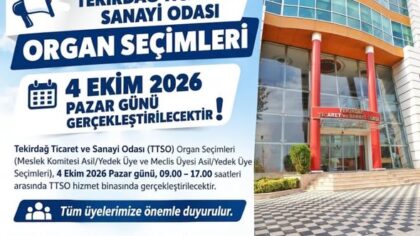 TEKİRDAĞ TSO’DA SEÇİM HEYECANI: ÜYELER 4 EKİM’DE SANDIK BAŞINDA
