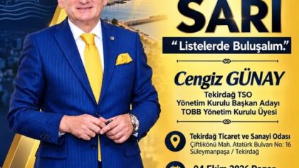 CENGİZ GÜNAY SARI LİSTEYLE YENİDEN ADAY