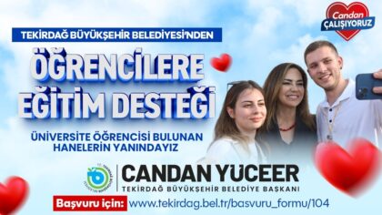 SOSYAL BELEDİYECİLİKTE TEKİRDAĞ FARKI: ÜNİVERSİTE ÖĞRENCİLERİNİN BULUNDUĞU HANELERE 18 BİN TL DESTEK