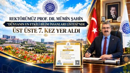 TEKİRDAĞ NAMIK KEMAL ÜNİVERSİTESİ REKTÖRÜ PROF. DR. MÜMİN ŞAHİN, STANFORD ÜNİVERSİTESİ TARAFINDAN HAZIRLANAN “DÜNYANIN EN ETKİLİ BİLİM İNSANLARI LİSTESİ”NDE ÜST ÜSTE 7. KEZ YER ALDI